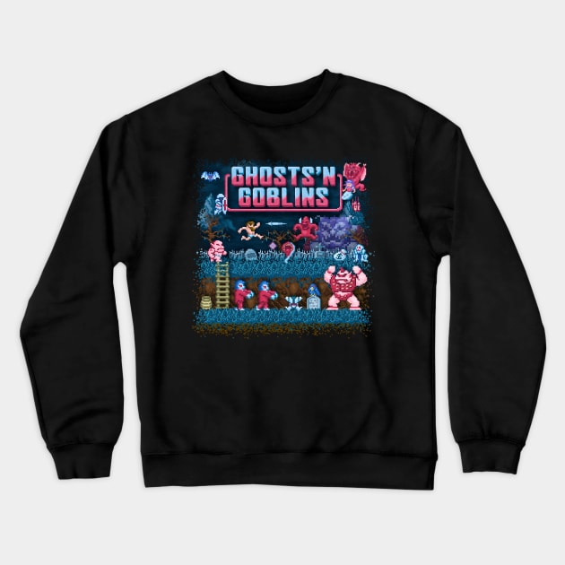 Goblins n' Ghosts Crewneck Sweatshirt by Kari Likelikes